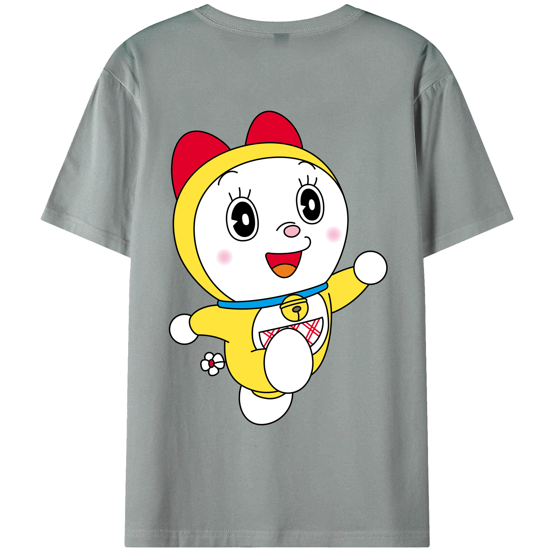 （画像用） ドラえもん ドラミ Doraemon Dorami 綿100％ メンズ半袖Tシャツ（バックプリント） 通気性